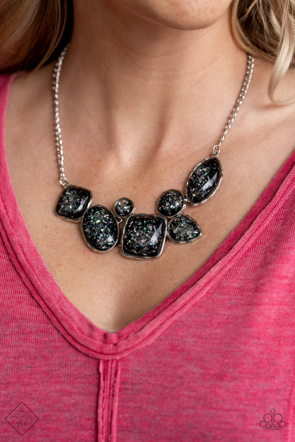 So Jelly Black Multi Fashion Fix Necklace