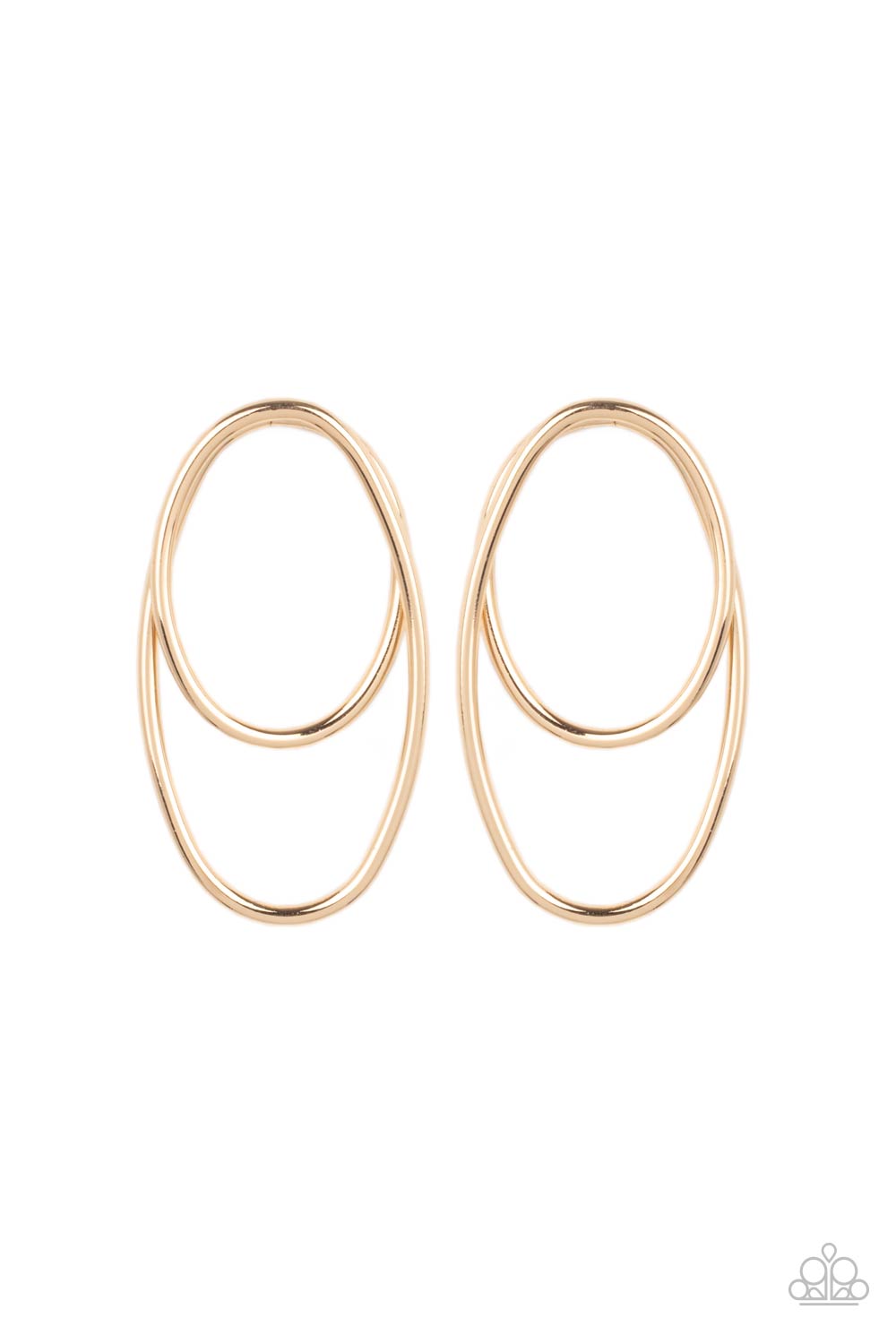 So Oval Dramatic Gold Earrings