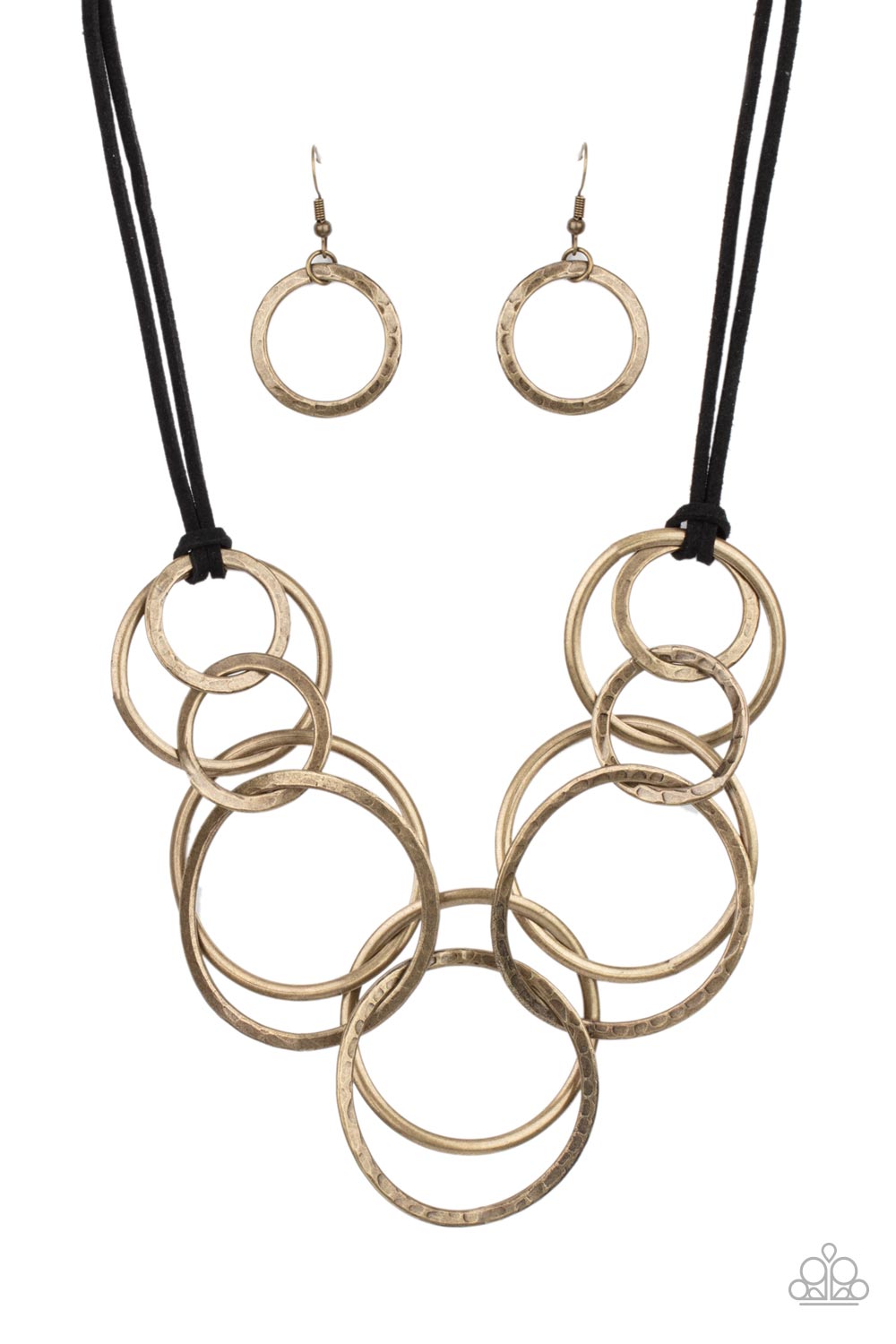 Spiraling Out of Couture Brass Necklace