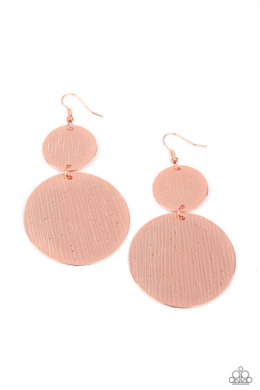 Status Cymbal Copper Earrings