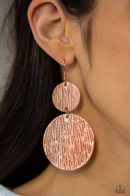 Status Cymbal Copper Earrings