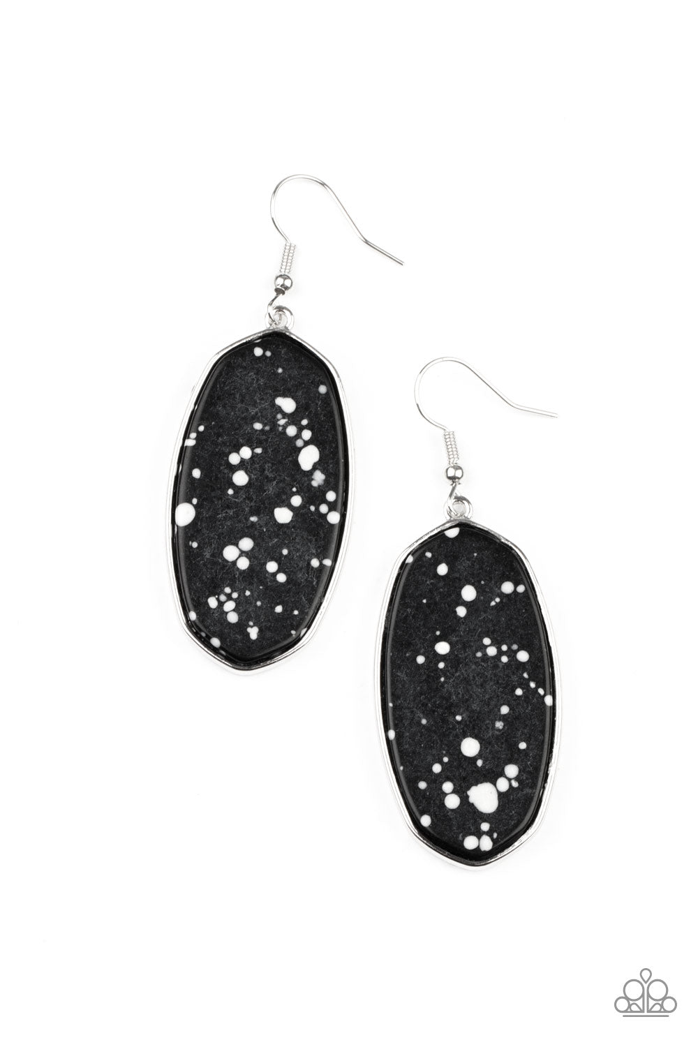 Stone Sculptures Black Earrings