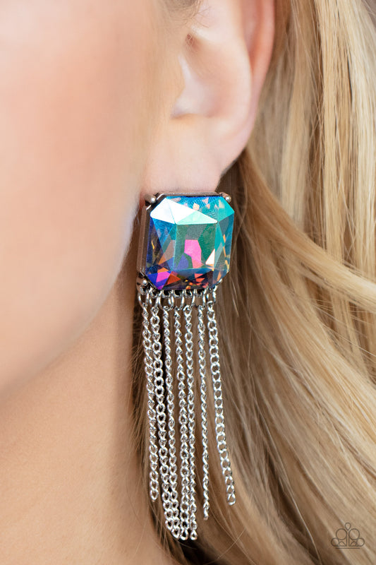 Supernova Novelty Multi Oil Spill Post Earrings