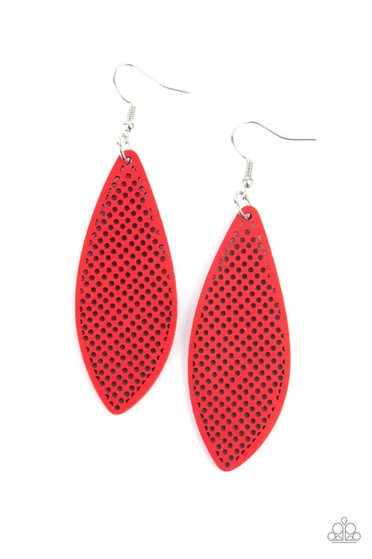 Surf Scene Red Earrings