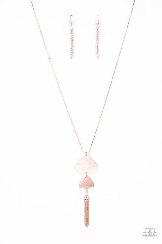 Tide You Over Long Rose Gold Necklace