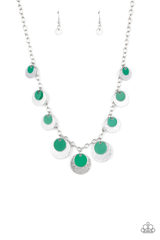 The Cosmos are Calling Green Necklace