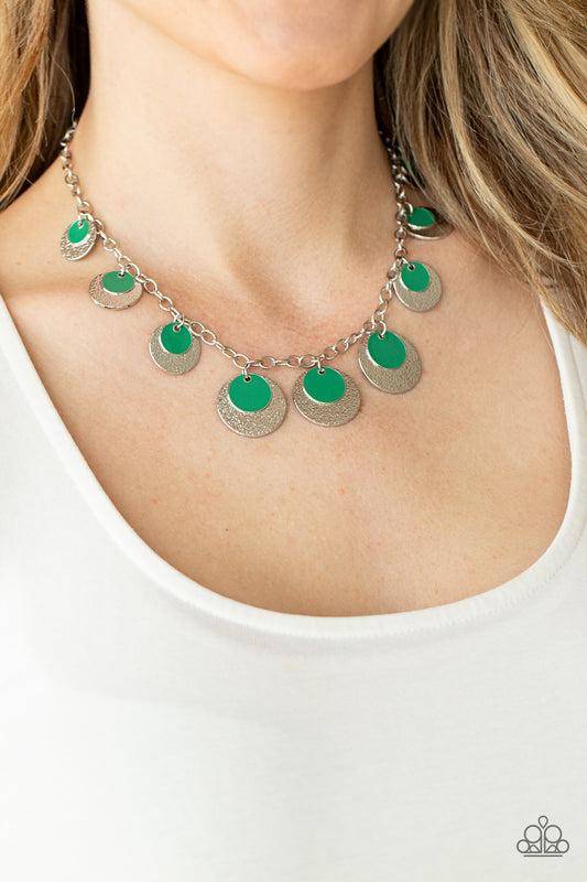 The Cosmos are Calling Green Necklace