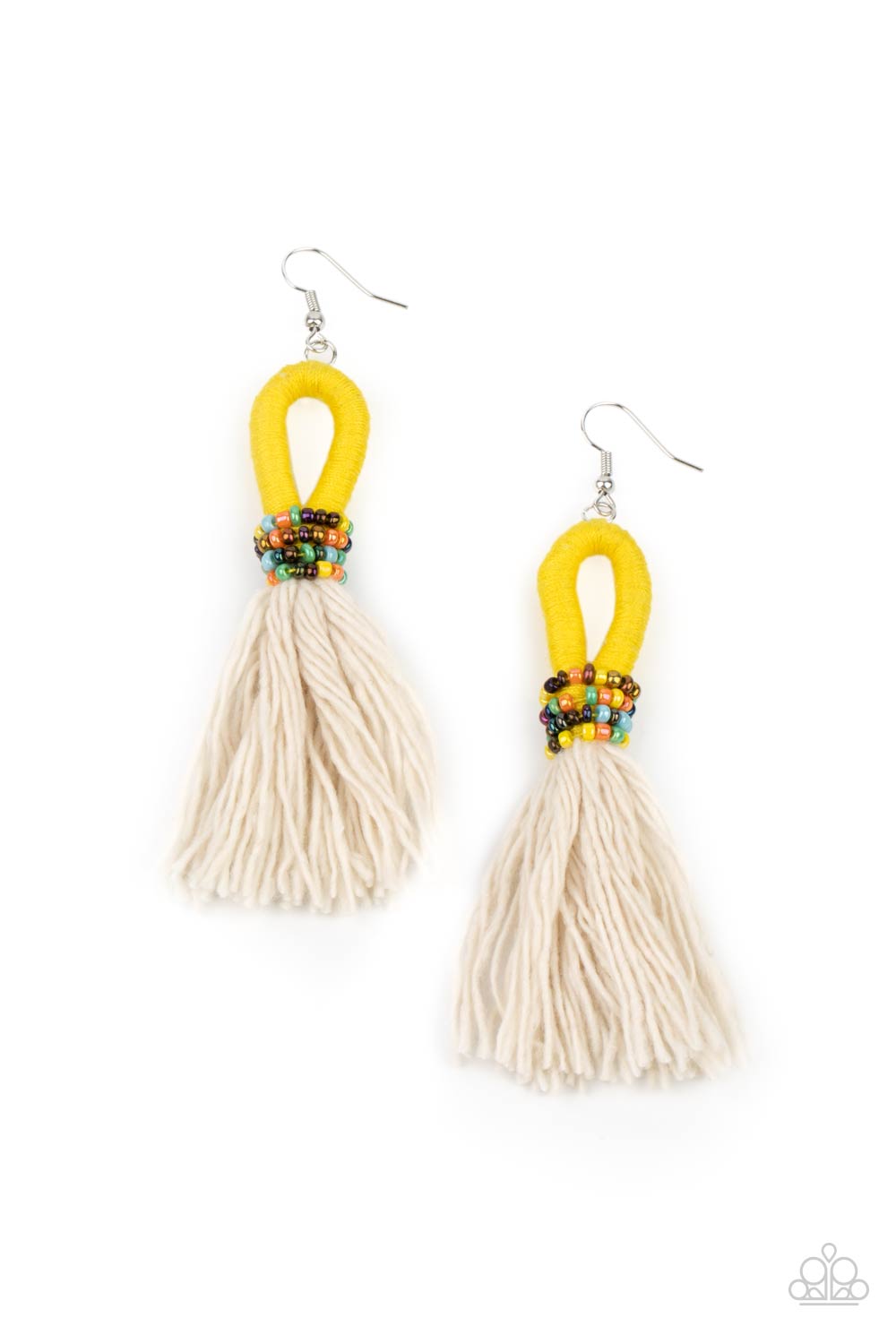 The Dustup Yellow Tassel Earrings