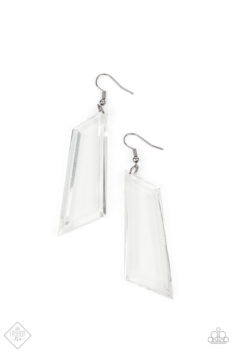 The Final Cut Clear Gunmetal Fashion Fix Earrings