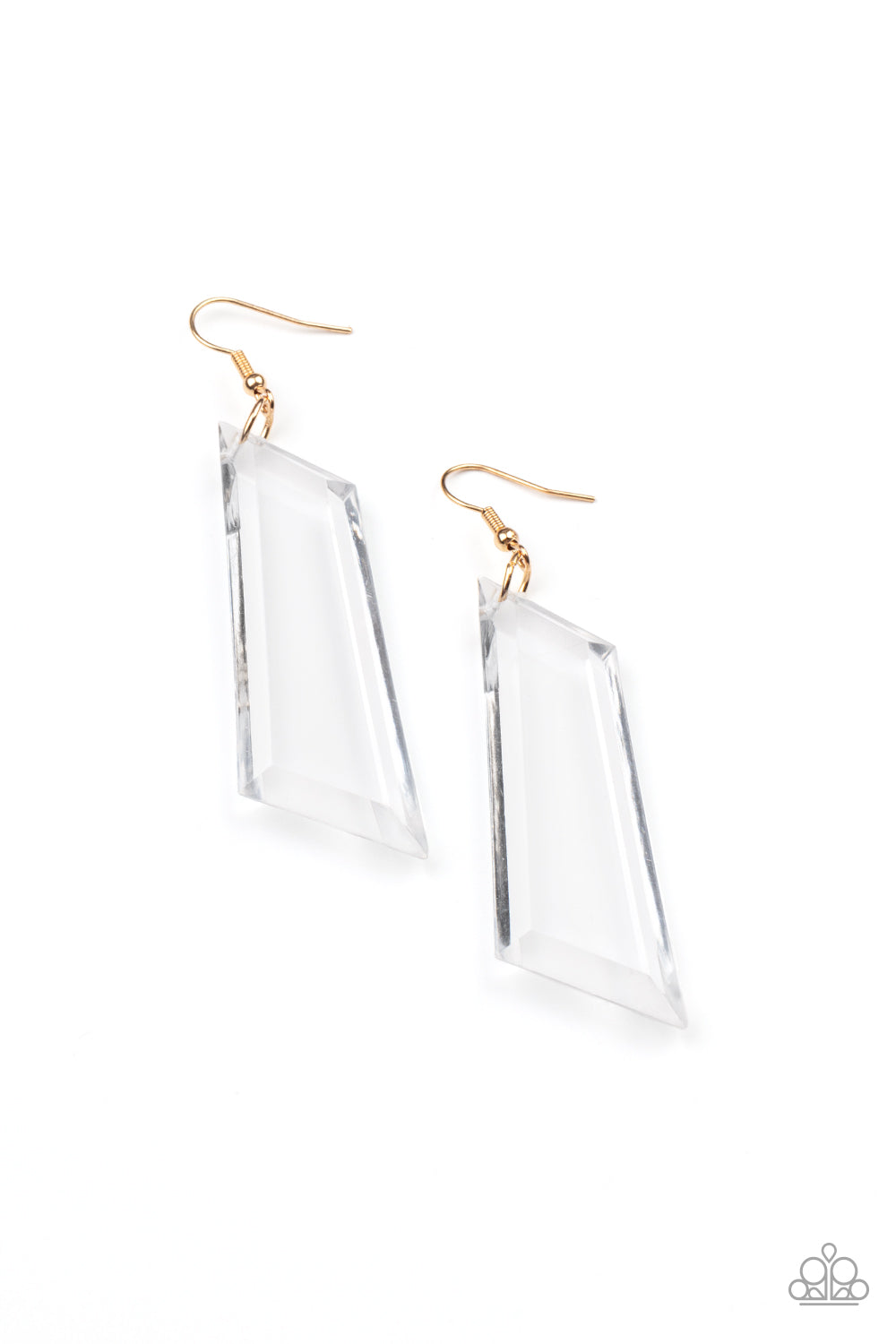 The Final Cut Gold Clear Earrings