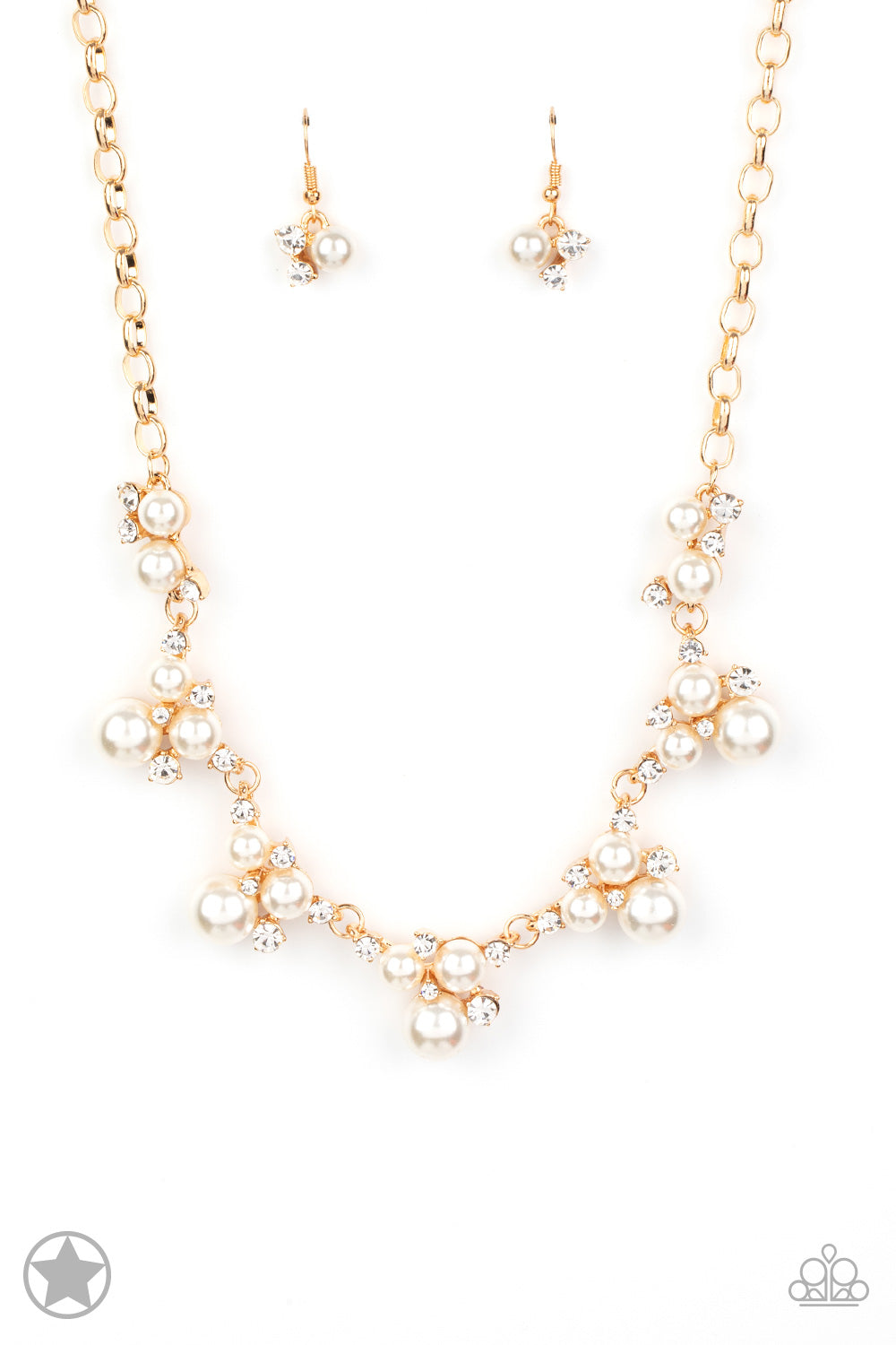 Toast To Perfection Gold Pearl Necklace (Blockbuster)