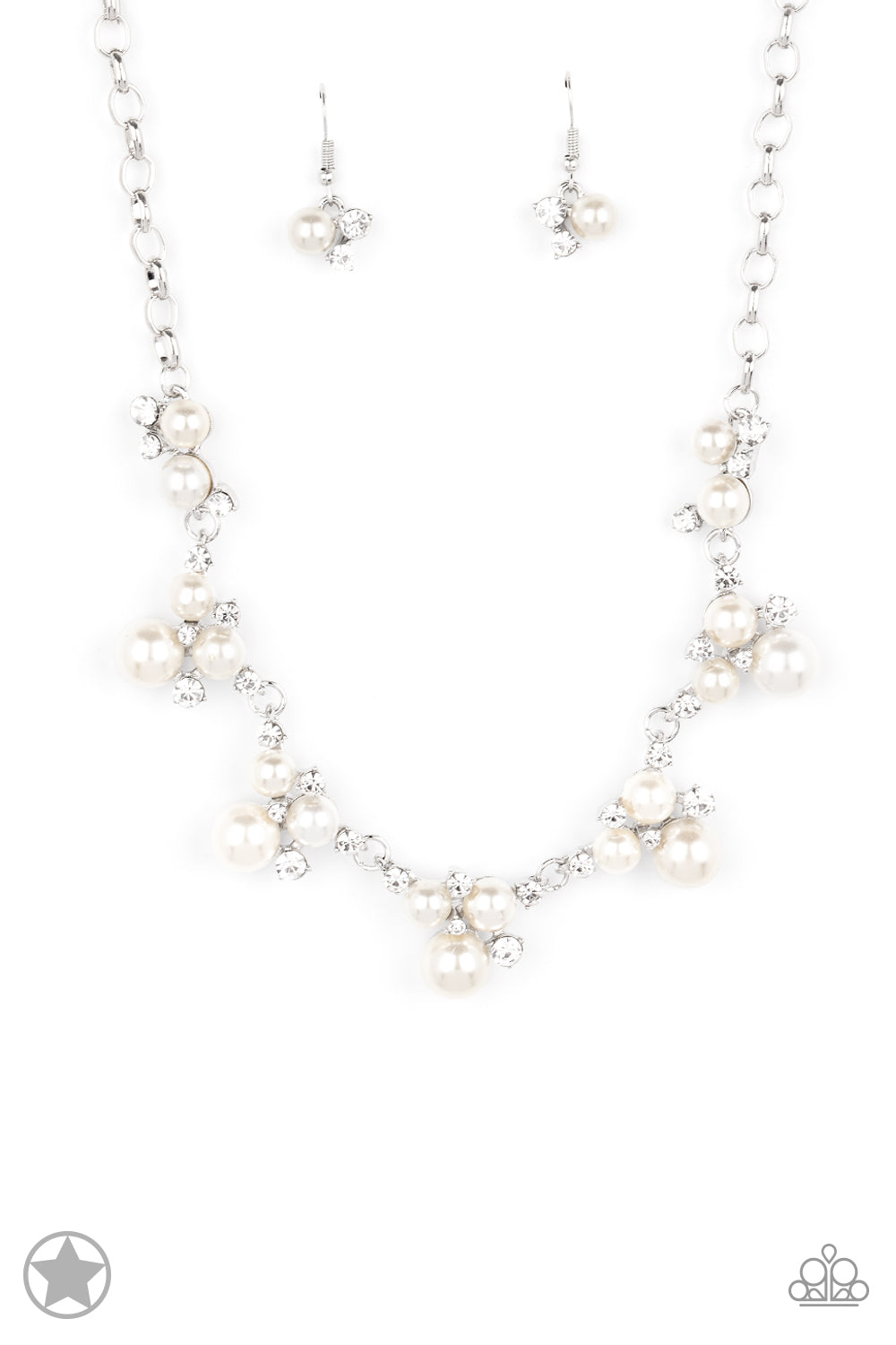 Toast To Perfection Silver Pearl Necklace (Blockbuster)