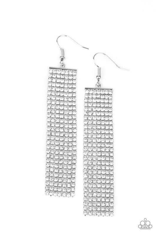 Top Down Shimmer Silver Earrings