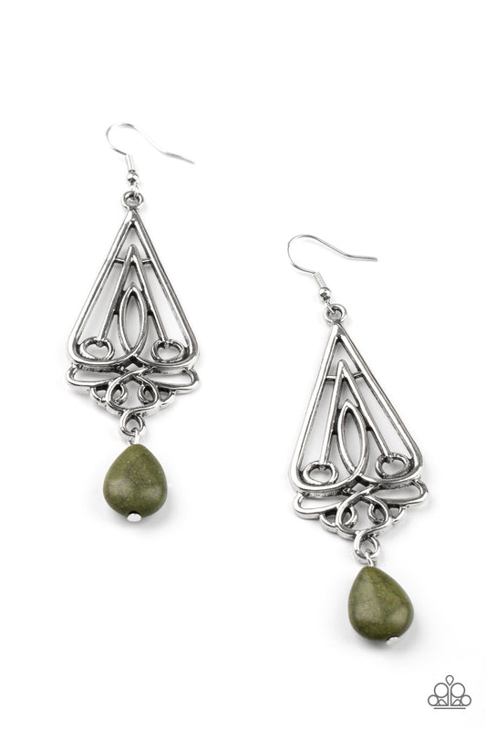 Transcendent Trendsetter Green Earrings