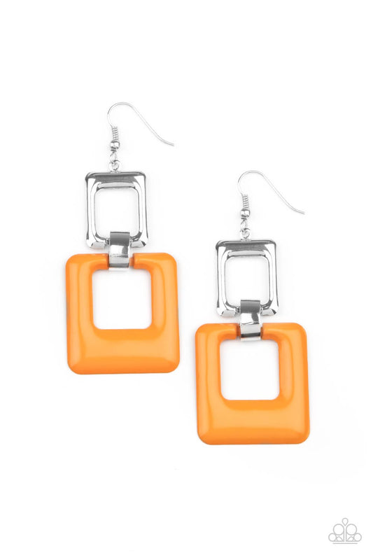 Twice As Nice Orange Earrings