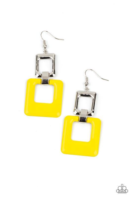 Twice as Nice Yellow Earrings