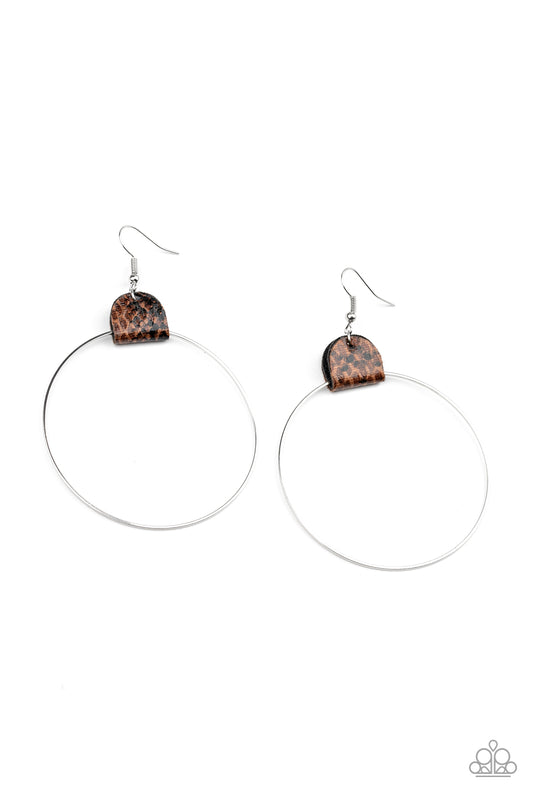 Wild Soul Brown Snakeskin Earrings