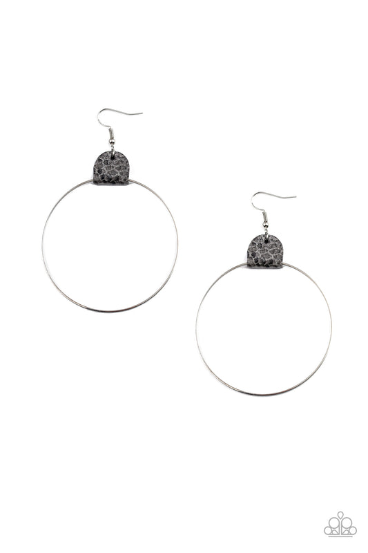 Wild Soul Silver Snakeskin Earrings