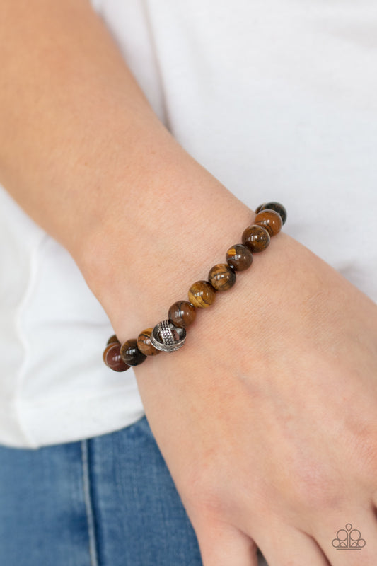 Zen Commandments Brown Marble Urban Unisex Bracelet