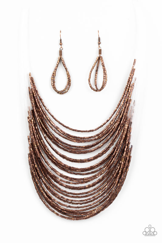 Catwalk Queen Copper Seedbead Necklace