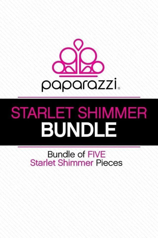 Starlet Shimmer Half Glitter Heart Cuff Bracelets (Bundle of 5)