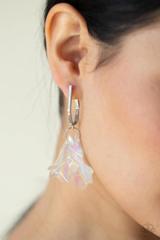 Jaw Droppingly Jelly Silver Iridescent Earrings