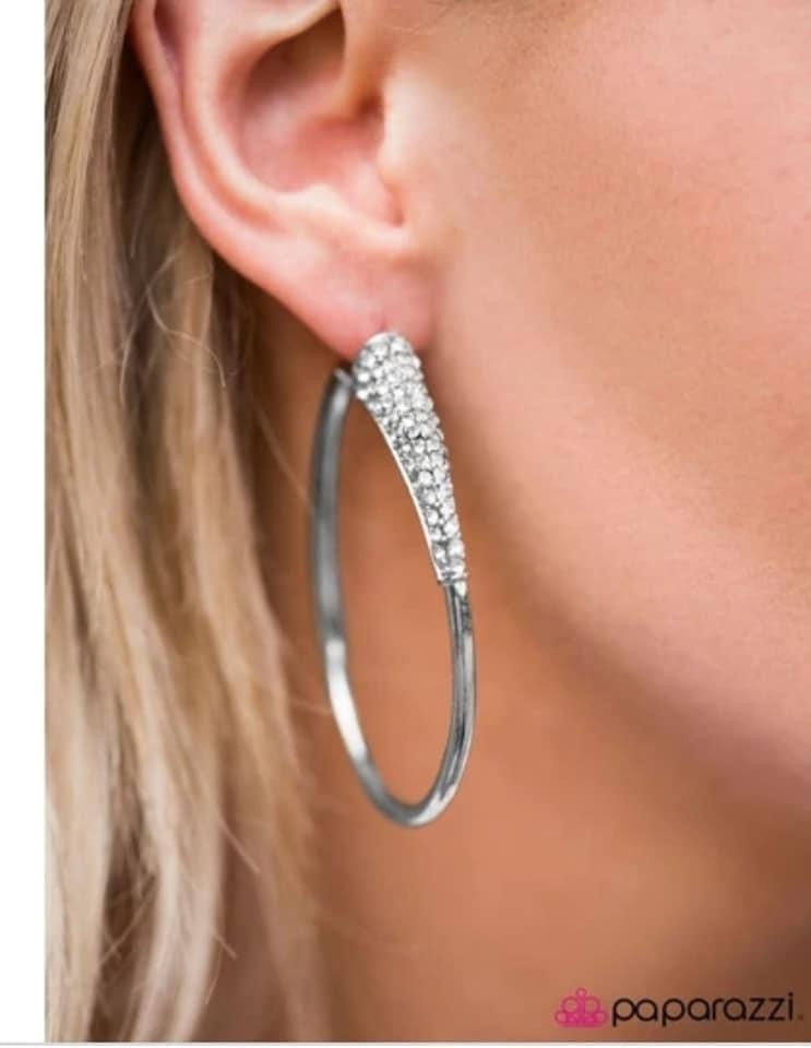 Winter Ice Bling Hoop Earrings