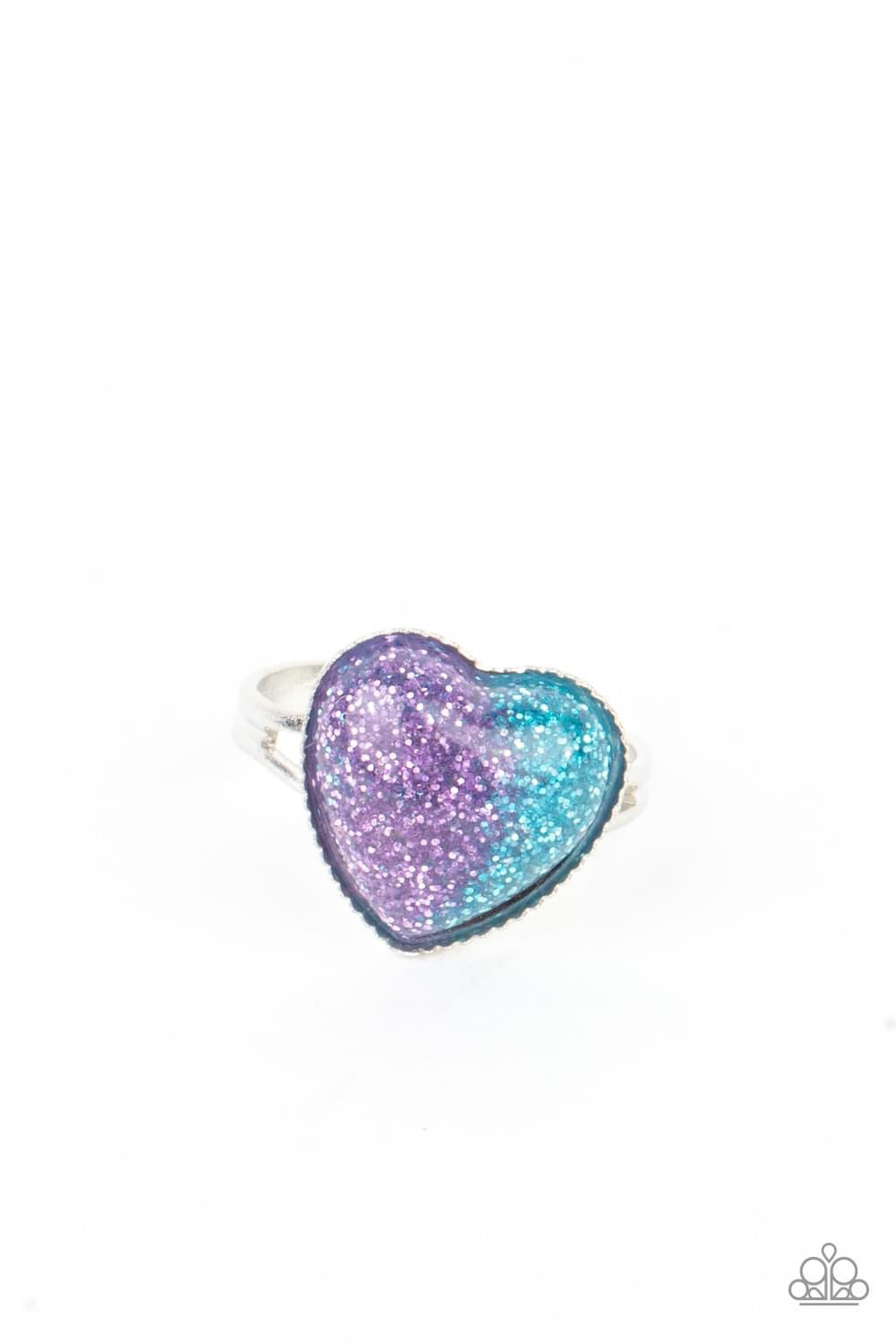 Starlet Shimmer Glitter Heart Rings (Bundle of 5)