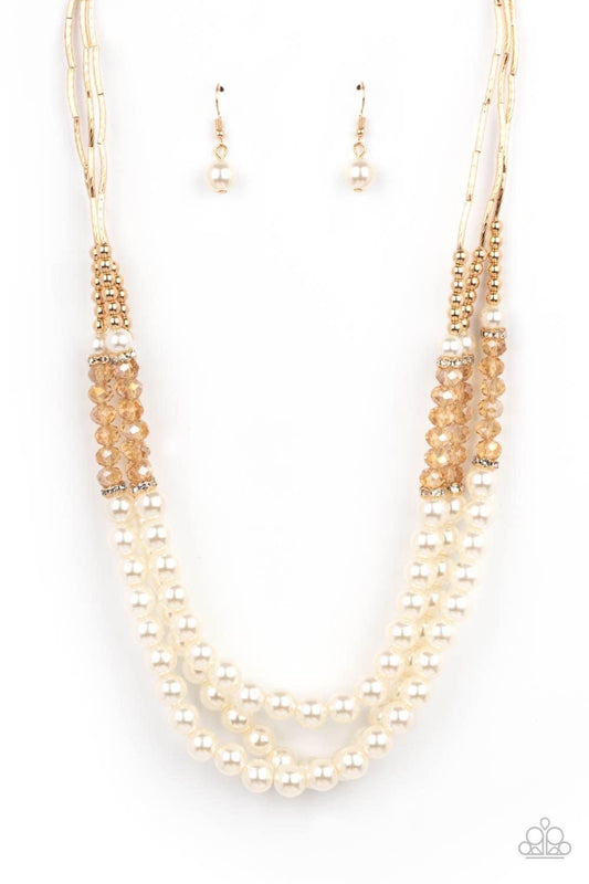 Powerhouse Perfection Gold Pearl Necklace