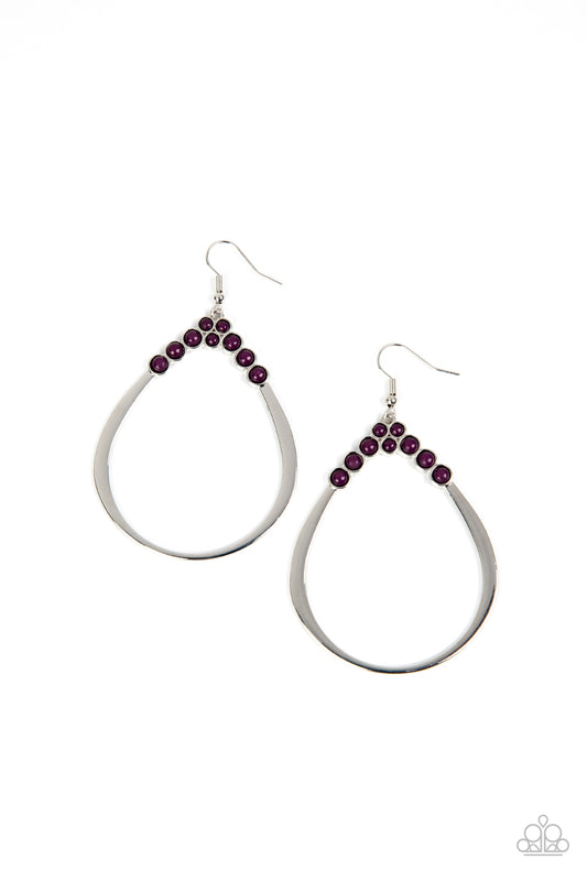 Festive Fervor Purple Earrings