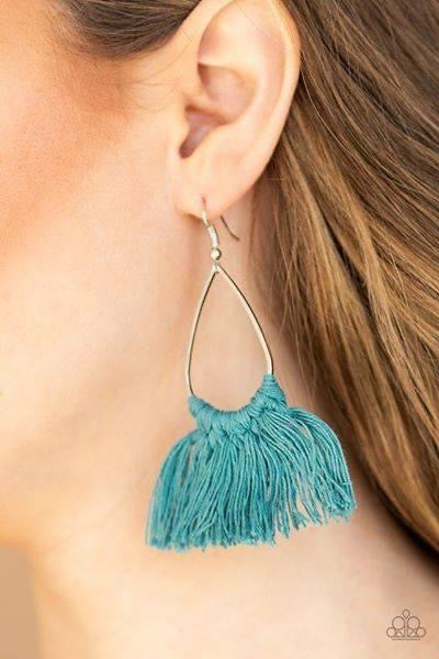 Tassel Treat Blue Earrings