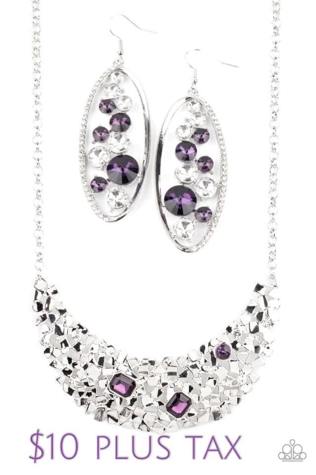 Fabulously Fragmented Purple Necklace