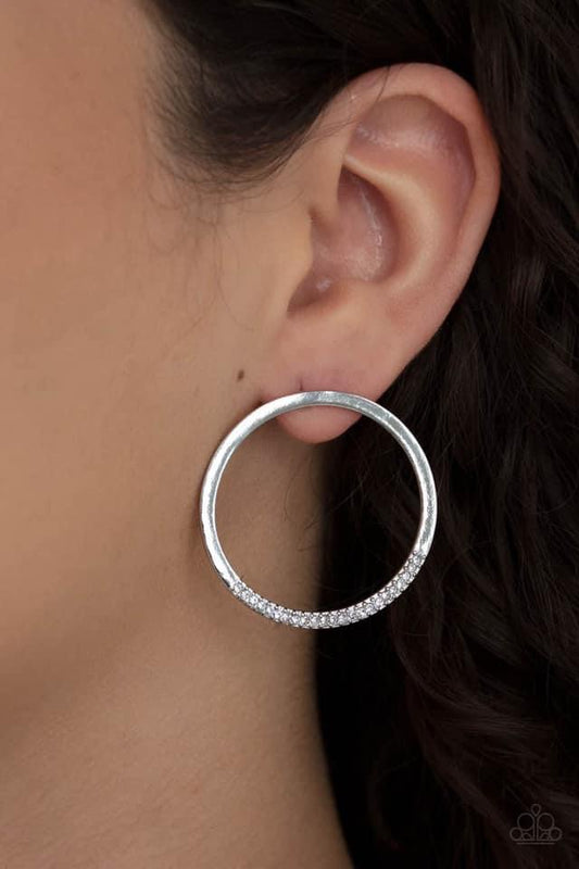 Spot On Opulence Silver Post Earrings