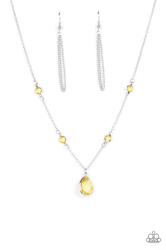 Romantic Rendezvous Yellow Necklace