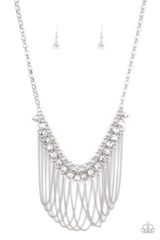 Flaunt Your Fringe Silver Necklace