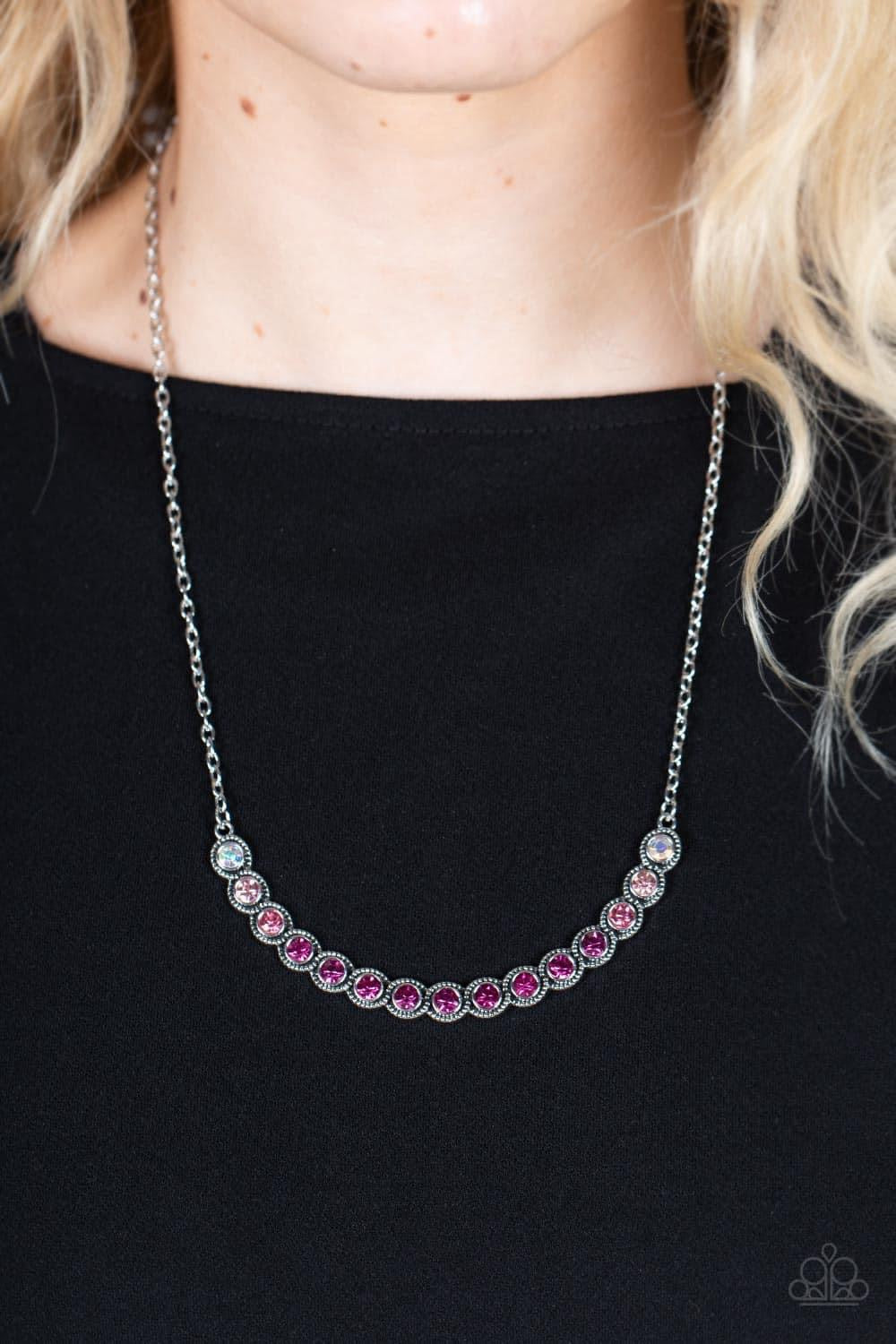 Throwing Shades Pink Necklace