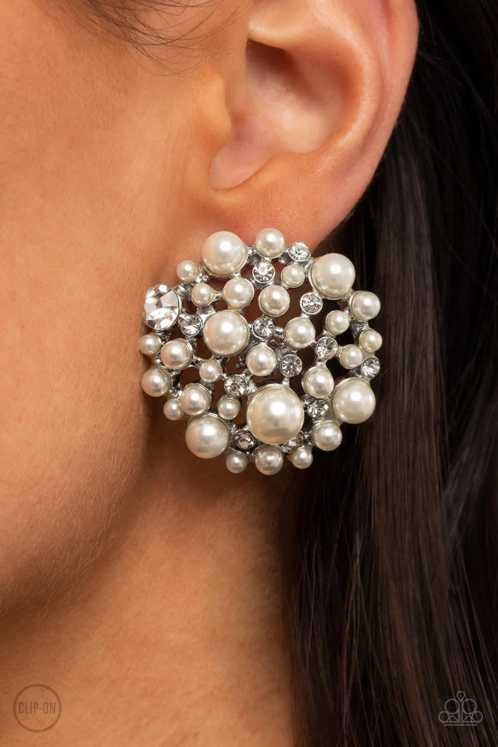 Head to Toe Twinkle Clip On Pearl Earrings