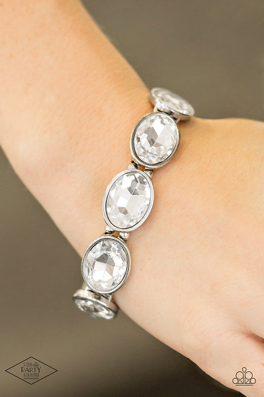 Diva in Disguise Silver Rhinestone Bracelet