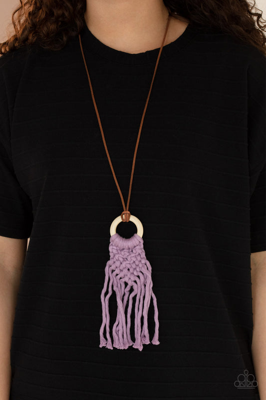 Crafty Couture Long Purple Necklace