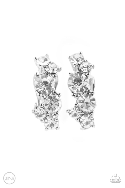 Cosmic Celebration Silver Clip On Earrings