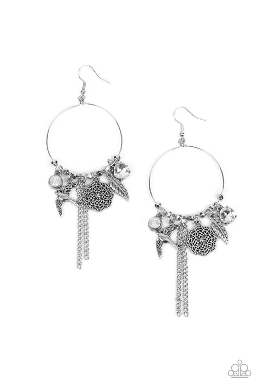 Tweet Dreams White Earrings