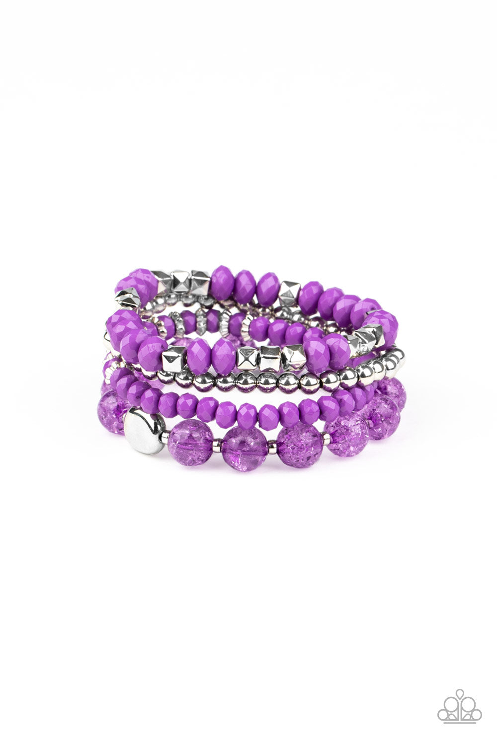 Layered Luster Purple Bracelets