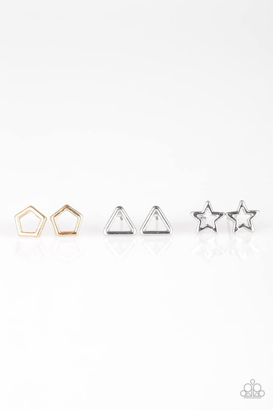 Starlet Shimmer Gold/Silver Shape Earrings (Bundle of 5)