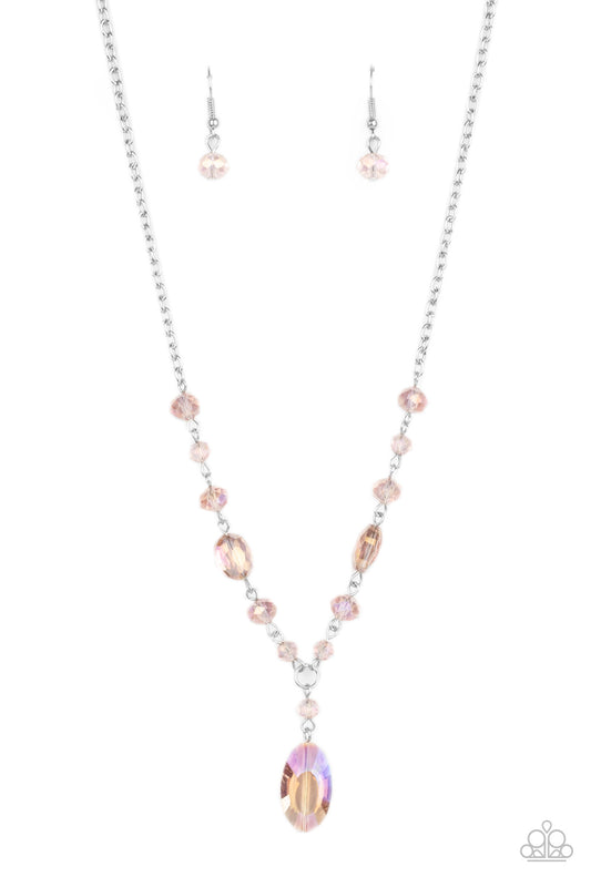 Fashionista Week Pink Iridescent Necklace