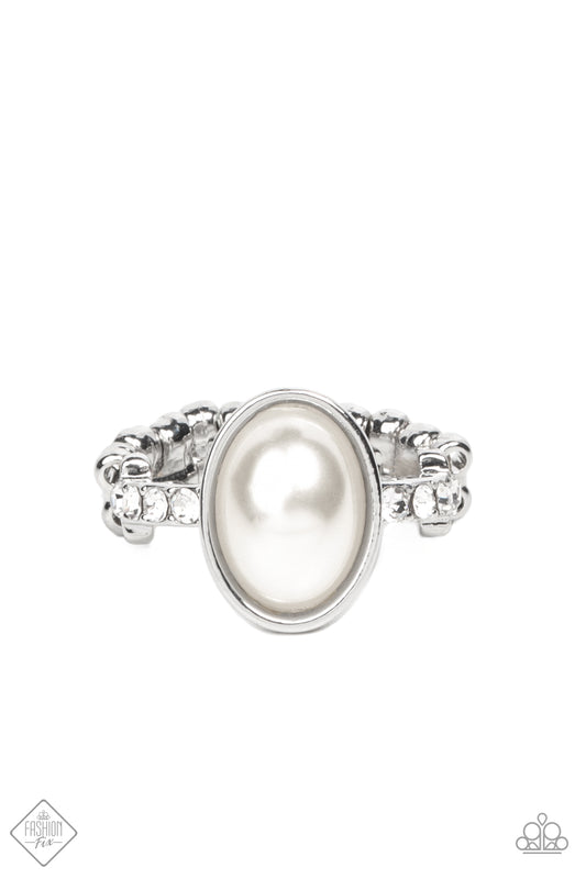 One Day at a Showtime White Pearl Ring