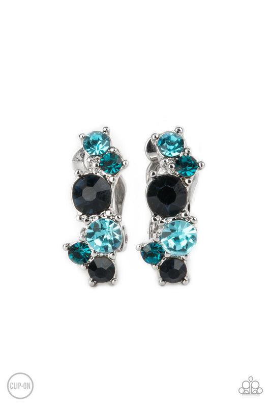 Cosmic Celebration Blue Clip On Earrings