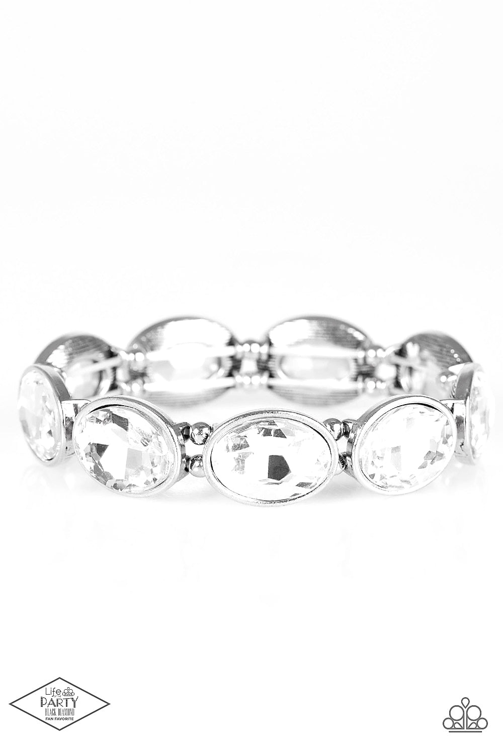 Diva in Disguise Silver Rhinestone Bracelet