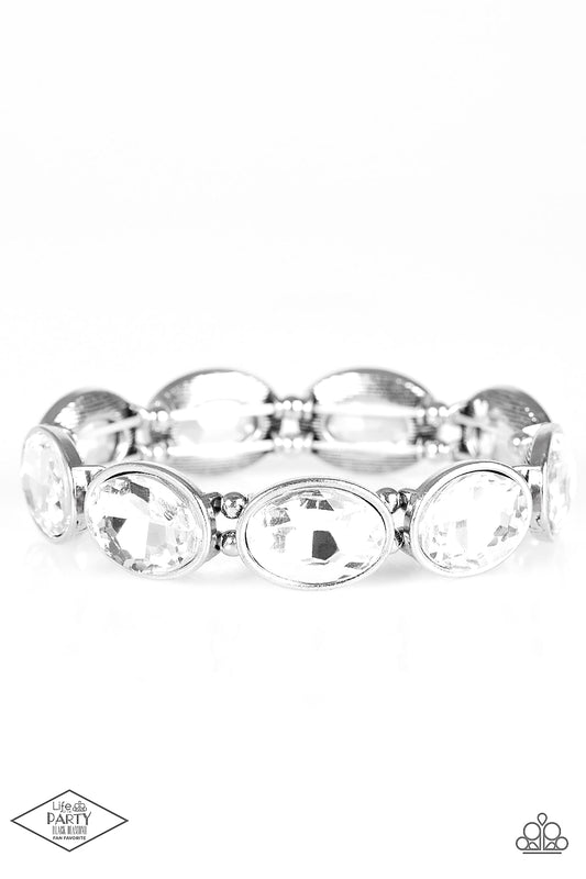 Diva in Disguise Silver Rhinestone Bracelet