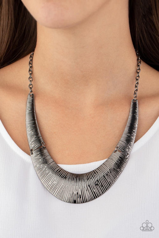 Feast Or Famine Gunmetal Necklace