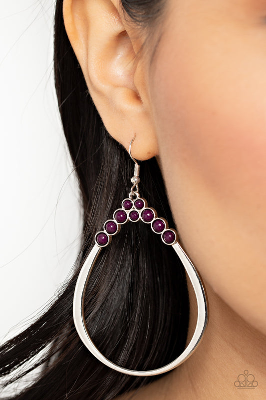 Festive Fervor Purple Earrings